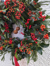 Load image into Gallery viewer, "Red Berry" Luxury Fresh Christmas Wreath