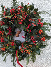 Load image into Gallery viewer, "Red Berry" Luxury Fresh Christmas Wreath
