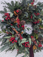 Load image into Gallery viewer, 'Traditional Charm' Luxury Christmas Wreath - Large