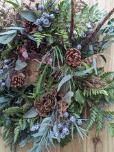 Load image into Gallery viewer, "Wonderfully Wild" Luxury Fresh Christmas Wreath