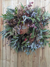 Load image into Gallery viewer, "Wonderfully Wild" Luxury Fresh Christmas Wreath