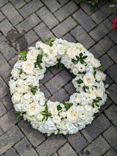 Load image into Gallery viewer, Fresh Luxury Rose Funeral Wreath