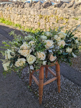 Load image into Gallery viewer, Ivory Rose Petite Funeral Spray