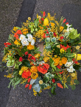 Load image into Gallery viewer, Fresh Woodland Wreath Funeral Tribute