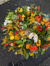 Load image into Gallery viewer, Fresh Woodland Wreath Funeral Tribute