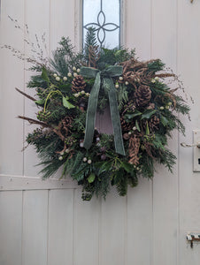 "Winter Woodland" Luxury Fresh Christmas Wreath
