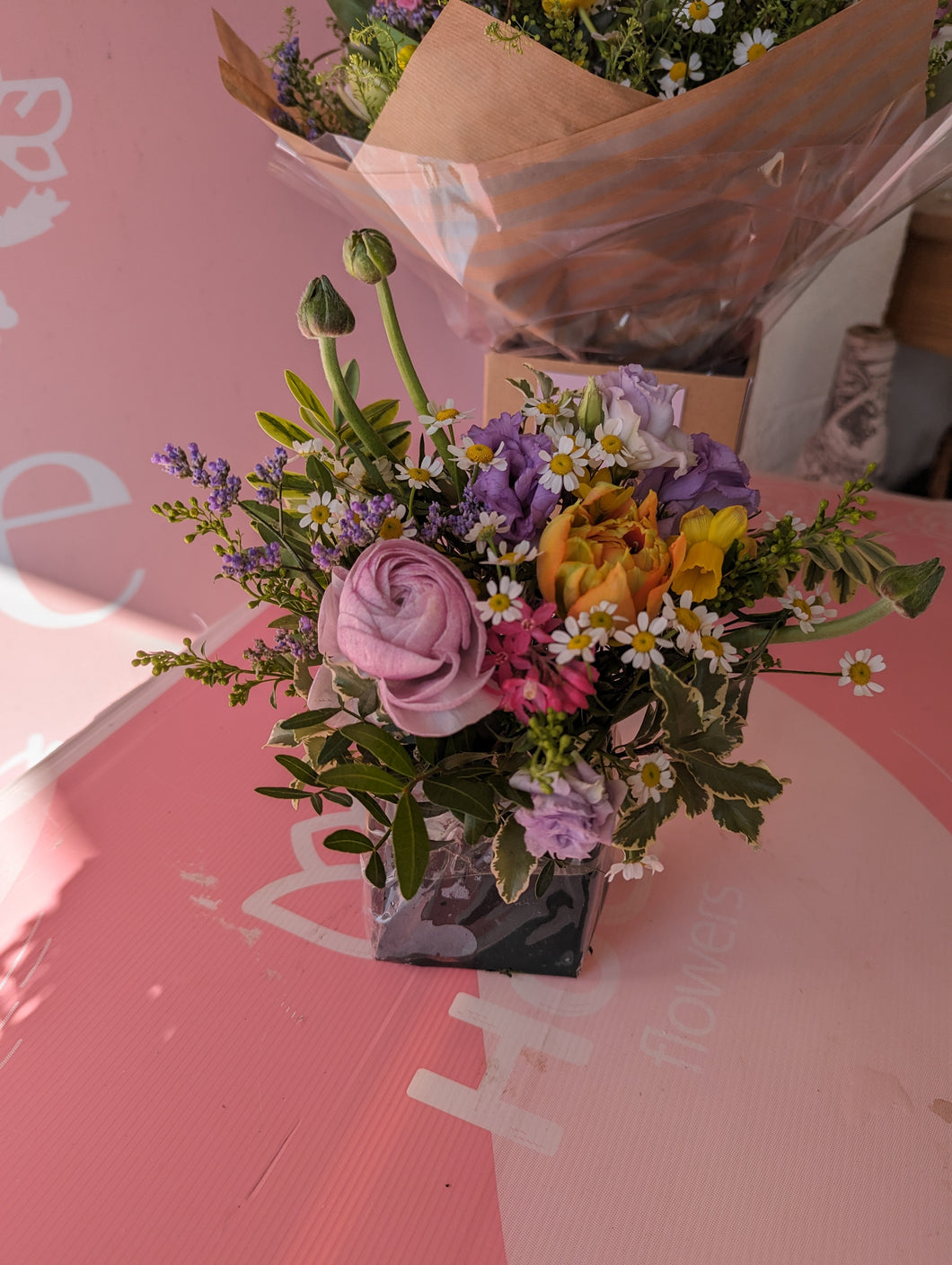 Fresh Small Grave Pot Posy